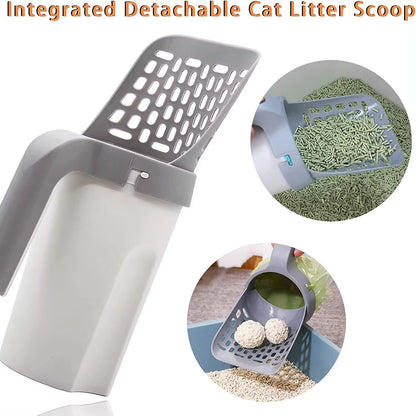 Cat Litter Shovel Scoop with Refill Bag for Pet Filter Clean Toilet Garbage Picker Cat Supplies Cat Litter Box Self Cleaning