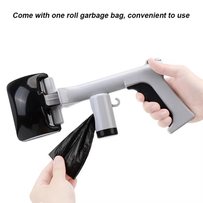 Poop Pick up Holder 2 in 1 Pet Accessories with 1 Roll Garbage Bags Outdoor Cleaning Tools Pet Pooper Scooper