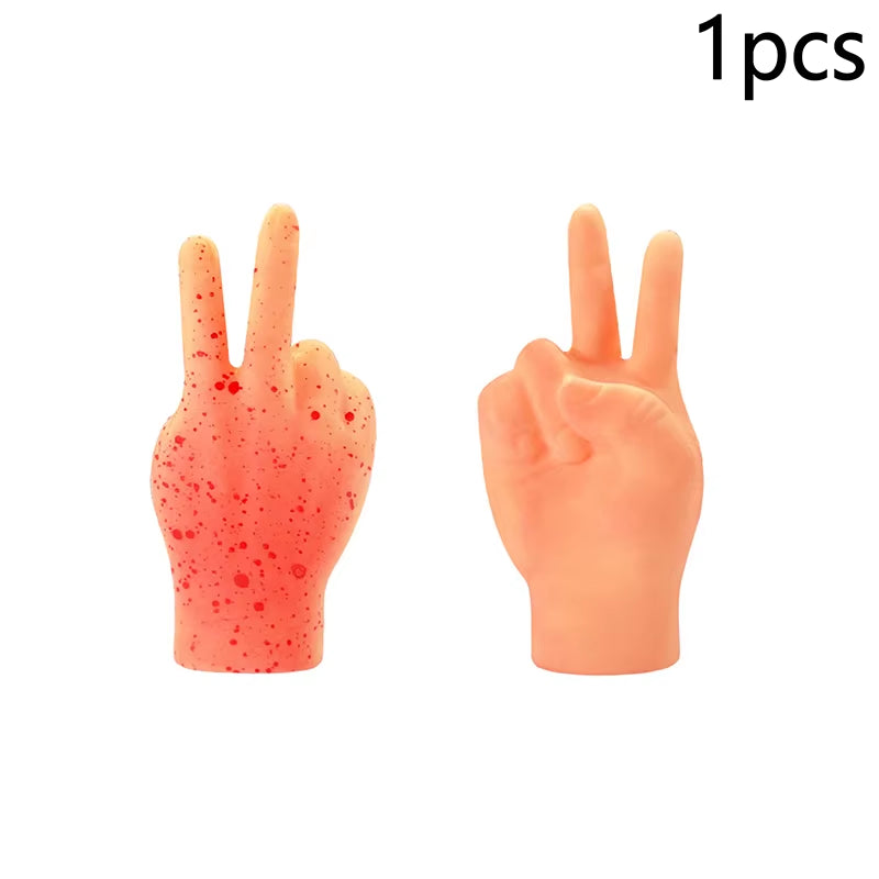 Cat Interactive Funny Gesture Toys Mini Multi-Style Teasing Cat Plastic Finger Human Fake Hand Gloves Pet Toys Supplies