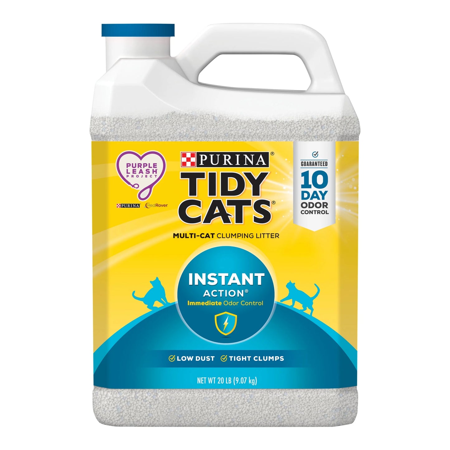 Purina  Instant Action Clumping Cat Litter, Natural, Low Dust, Odor Control, 20 Lb. Jug